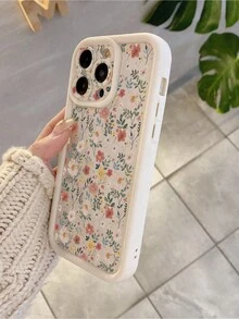 Funda con estampado floral (1 unidad). Recortes precisos para proteger la cámara. Diseño amortiguador. Compatible con phone 1 Pro Max/12 Pro Max/13 Pro Max/14 Pro Max/15 Pro Max/16 Plus/16 Pro Max (1 unidad) - Blanco - Ver 2