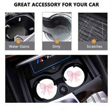 Lot de 2 dessous de verre pour voiture, élégants et durables, antidérapants et à séchage rapide