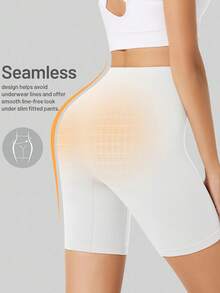 3pcs/Pack Women's Seamless Smooth Lining Shorts, Suitable To Wear With Dresses - Multicolor - View 3