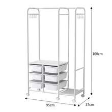 Simple Standing Clothes Drying Rack, Nordic Style Household Bedroom Movable Indoor Garment & Hat Storage Rack - Multicolor - View 5