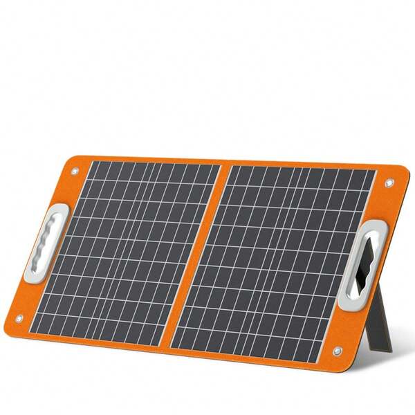 FF Flashfish FF FLASHFISH Solar Charger, Foldable Solar Panel Charger, 60W, High Conversion Efficiency 23%, Solar Power Generation, Monocrystalline, Foldable, PD45W, QC3.0 Fast Charging, USB Smartphone, Portable Power Supply Charging, Great For Outdoor Use, Power Outages, And Disaster Prevention (60W)