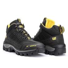 Bota Adventure Couro cat Masculino Coturno Qualidade Pronta Entrega Amarrar, Bota coturno adventure