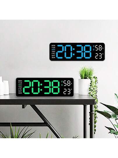 Large Display Digital Wand Clock, Inch LED Klok Living Room ation, Temperature/DST/Automatic Dimming/Humidity/Alarm 12/24 Hour, Silent Everyone,Plug In The Battery Is Just Memory Function (No Adapter) Birthday Graduation Bedroom Dormitory Back To School Surprise Home Supplies view 8