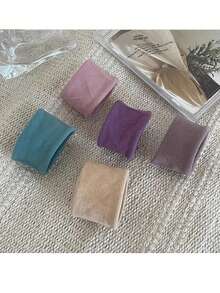Set da 5 pezzi di elastici per capelli eleganti e carini di colore unito, spessi e antiscivolo, adatti per donne e ragazze, ideali come regalo per feste, viaggi e uso quotidiano. Accessori per capelli in nylon elastico, stile casual Ins, adatti per capelli ricci, autunno, viaggi, accessori per capelli, accessori per donne, accessori per capelli, accessori per feste. - Multicolore - Visualizzare 15