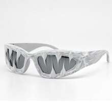 1 Pc Personal Designer Wrap Around Fashion Men Fashion Glasses Oval Vintage Punk Street Fashion Glasses For Women Outdoor Sport Party Shades Stylish Eyeglasses Halloween Looks Street Style And Suit For Sweater Jacket Sweatshirt Hoodie Leather Pants And Cargo Pants
