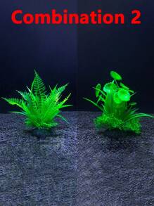 Decoraciones de acuario, plantas artificiales, de fácil cuidado, accesorios decorativos de micro paisaje, hierba submarina falsa, paisajismo de acuario, plantas acuáticas de plástico, decoración de pecera