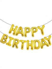 13pcs 16 Inch Happy Birthday Balloons, Decorative Balloons, Party Balloons, Polyester Foil Letters, Inflatable Party Decorations And Birthday Decorations, Suitable For Both Women And Men, Reusable, Party Supplies - Multicolor - View 15