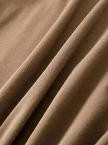 Women's Casual Letter Print T-Shirt, Elegant Round Neck Relaxed Fit T-Shirt, Spring/Summer - Camel - View 3