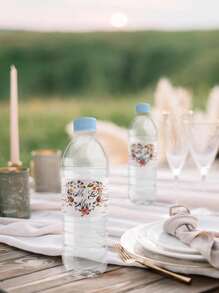10pcs Mr & Mrs Water Bottle Stickers/Birdal Shower Bottle Wrappers/Wedding Party Bride To Be Water Labels Supplies