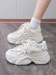 Damskie modne, ozdobne, siateczkowe, drążone trampki, wygodne, sportowe, codzienne, wysokie, platformowe buty na obcasie, lekkie, oddychające, siateczkowe, sportowe buty sportowe, uniwersalne, codzienne, dojeżdżające do pracy buty na platformie