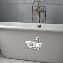 DIY Acrylic Mirror Enjoy Life Pattern And Bathroom Letter Sign - Self-Adhesive Wall Sticker, Suitable For Home And Bathroom Decor, Easy Installation Small Mirror Wall Decor Bath Rug Floor Carpet Fall Decor Bathroom Accessories