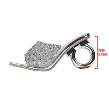 New Elegant Women's Shiny Glitter Fashion Sequin Valentine's Day Party Wedding Silver Plated Glowing Abnormal Shape High Heel Sandals