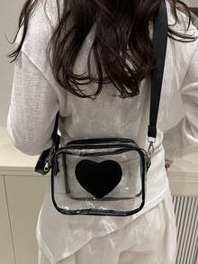 2 件套透明包带零钱包，夏季透明迷你斜挎包，2025 年时尚防水 PVC 手提包，多功能大容量小袋