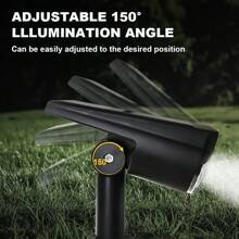 Solar Ground Light, White/Warm/RGB Light, Dual Use For Ground & Wall, Self-Illuminating At Night After Charging In Daytime, 150° Rotatable, IP65 Waterproof & Anti-Lightning Design, Outdoor Landscape Lighting, Garden & Camping Atmosphere Maker
