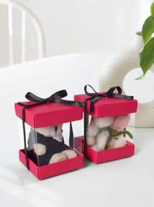 Sets de 5/10/20/30 cajas de almacenamiento y embalaje de regalo, cajas de regalo transparentes rosas de cuatro lados, para joyas, pulseras, anillos, figuras, adecuadas para el Día de San Valentín, Día de la Madre, Boda, Navidad, Acción de Gracias y todas las estaciones