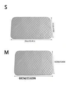 Portable Countertop Ironing Mat Portable Foldable Ironing Pad Mat Blanket For Table And Travelling Useful Accessory,Tabletop Ironing Mat, Magnetic Ironing Blanket, Portable Ironing Board Cover, Foldable Heat Resistant Ironing Pad - Grey - View 3