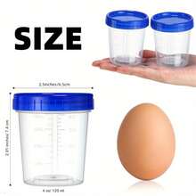 10pcs 4oz Plastic Containers With Screw Lids, Leakproof Condiment Cups, Reusable & Stackable Dipping Sauce Pots For Snacks, Sauces, Jams, Made Of PP Material, 7.37cm Height, - Multicolor - View 2