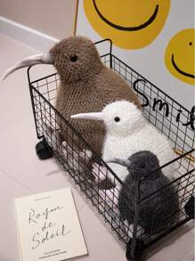 Weiches Kiwi Plüschtier - lebensechte Kiwi Stoffpuppe - weich, flauschig, süße Tierfigur, erhältlich in Kaffee/Grau/Weiß - perfektes Geschenk für Jugendliche und Erwachsene (20cm/7.8inch)