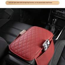 Center Console Cover With Two Storage Bag,Leather Comfort Armrest Cover For Car Decorations Height Car Armrest Cushion,Universal Car Arm Rest Cover Pad For Most Vehicles - Multicolor - View 5