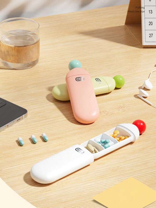 Sealed Medicine Box, Portable Minimalist Style Medicine Packaging Box, Three Trips A Day, Portable Pill Box, Small Size