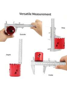 1 件不锈钢游标卡尺，适用于 DIY 项目的精密测量工具，无需电池
