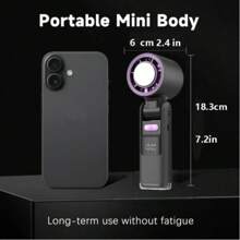 1pc Digital Display Foldable Lce Cooling Fan USB Rechargeable 100 High Speed Mini Fan Hand Held Fanportable Fan