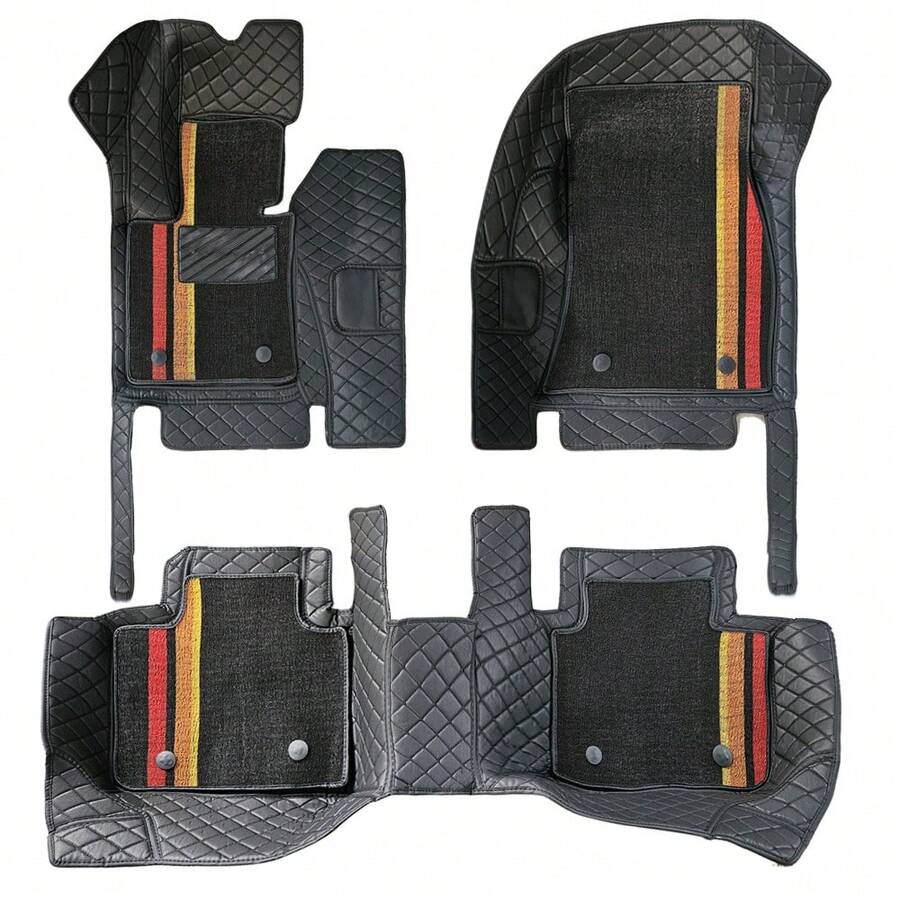 Cobear 7 Or 8 PC/Set Car Floor Mats Specifically Designed For FFord Fiesta For 008-2019 MK6 B299 B409 - Double-Layer Special Car Carpets With A Luxury Line Design. The Floor Mats Are Made Of PVC, Silk Circle, And PU Leather. Available In Gold And Black. Ideal For Car Interior Accessories And Car Decoration. - 2017–Present 620D 630d M Sport 640i G32 - 查看 1