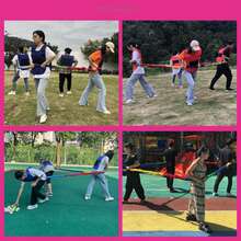 1pc Multi-Person Agility Training Resistance Bands, Colorful & Durable, Helpful For Strength Training, Multi-Directional Jump Rope Competitions, Ideal Tension Bands For Team Activities, Family Gatherings, Suitable For Outdoor & Indoor Use, Also A Great Gift For Mother's Day And Other Holidays - Multicolor - View 11