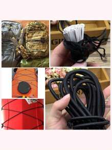 10er Pack Kleine Spannseile mit Haken, 25 cm Mini Schwarze Gummi Spannseile, Kurze Spannseile für Outdoor Camping, Elastisches Band