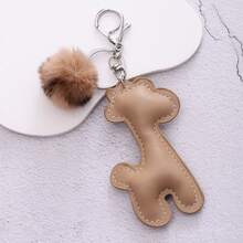 1 chiếc móc khóa hình hươu cao cổ bằng da PU dễ thương mới có gắn tua rua trang trí, phù hợp cho cả nam và nữ, có thể dùng làm quà tặng - Nhiều màu - Xem 4