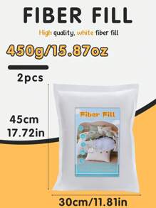 1 set de 80/130/260/500/900g de algodón de relleno, algodón de plumón súper , algodón de seda tejido comprimido al vacío, relleno de poliéster, adecuado para almohadas, cojines de tiro, relleno de muñecos de peluche