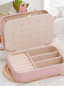 Multi-Color Minimalist Portable Jewelry Box, Travel Bracelet Earrings Necklace Organizer