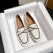 Mengshangli Flat Slip-On Casual Solid Color Elegant Fashionable Versatile Flats, Suitable For Outdoor, Party, Office, All Seasons - Apricot - View 2