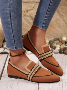 Nowe modne siatkowe damskie płaskie buty wsuwane ze spiczastym noskiem, miękkie, antypoślizgowe, oddychające, siateczkowe, codzienne buty