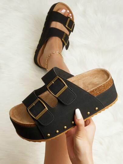 Sandali casual estivi da donna con tacco alto spesso, ciabatte da spiaggia fashion boho con stampa floreale, infradito scivolosi da indossare all'aperto, per matrimoni, feste, casa