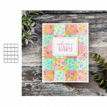 Stamp Puzzle Background Frame Metal Cutting Dies For DIY Scrapbooking Card Making Stencils Photo Albums 1PC