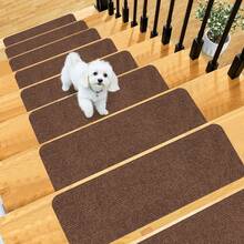 Stair Treads For Wooden Steps,8/15 Pack 30" X 8" Non Stairs Carpet Treads Indoor Stair Mats For Elders And Pets Carpet Stair Treads Non- Indoor, Stair Treads For Wooden Steps, Stair Runners Reusable Elders And Pets, Stair Mat Rugs Machine Washable Nonslip Carpet Stair Treads Non-Skid Safety Rug Resistant Indoor Runner For Kids - Multicolor - View 5