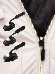 10pcs Universal Metal Zipper Repair Kit, Replacement Zipper Pulls For Luggage, Bags, Jackets, No Tools Needed, Detachable Zipper Heads