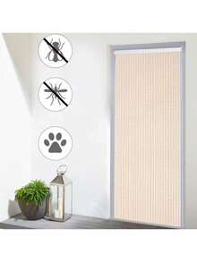 STARLEY - Spiral Door Curtain PVC Strips Outdoor Door Curtain Anti Insect Mosquito Bug Summer Home Or Garden 10 Colors 90x200cm - Marrón - 查看 2