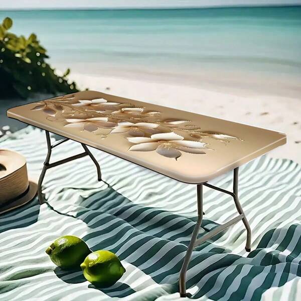1 Stück Premium Luxus Tischdecke - elegantes Blumen Design, weich & bequem, leicht zu reinigen, verschönert Tischästhetik. Hergestellt aus Polyesterfaser, rechteckige Outdoor Picknick Tischdecke mit 4 elastischen Ecken, leuchtende Farben, Outdoor Tischdecke | Mandala Muster | Polyesterstoff, Picknick Zubehör