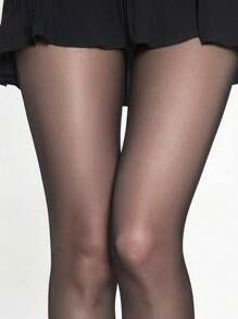 1 Paio Di Collant Neri Trasparenti Alla Moda Di Colore Unito/A Cuore/Con Fiocco, Per Donna, Calze a lunga durata 20D Con Parte Superiore Modellante, Collant Contenitivi Da Indossare Sotto Gli Abiti