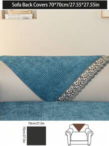 1pc All Season Universal Sofa Seat Cushion Cover, Modern Minimalist Non-Slip Fabric Sofa Throw Pillow Slipcover, Removable Machine Washable, Fits L-Shaped Chaise And 1-4 Seater Sofa