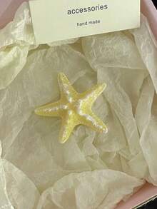 1pc Starfish Design Hairclip, Seaside Fashion Bangs Hair Accessory - Multicolor - View 6
