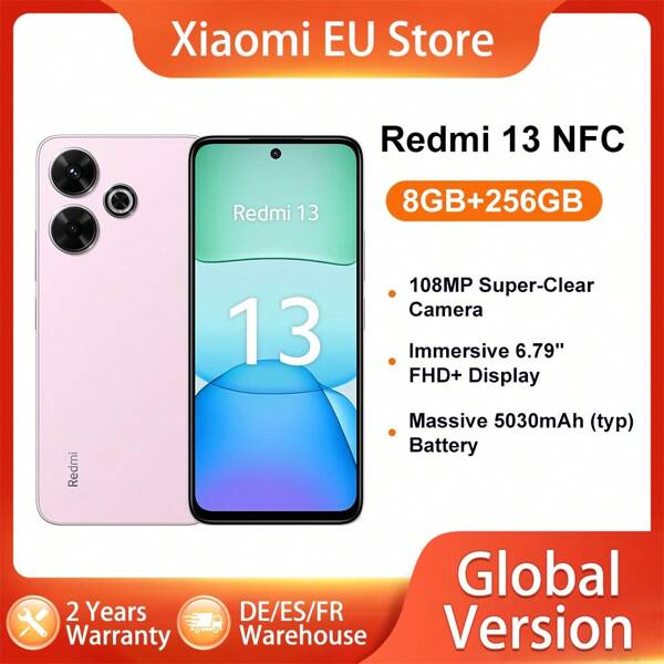 Xiaomi Xiaomi Redmi 13 NFC, MediaTek Helio G91, écran 6,79 pouces, appareil photo principal 108 MP, 5030 mAh, 33 W, 2,0 GHz, 8 Go, 256 Go