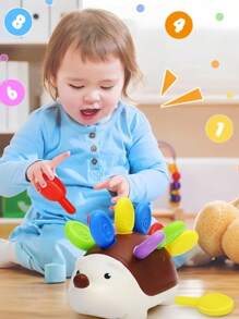 Juguetes Montessori para niños de 1 año,Juguete educativo del erizo ABS para entrenamiento sensorial,Juguetes sensoriales para niños,Juguetes para apilar para niños pequeños,Juguetes educativos para el desarrollo de la concentración del bebé,Juguetes de motricidad fina y sensorial,Juegos para bebés, Juguetes educativos para niños pequeños de 1 a 3 años, Regalo de cumpleaños