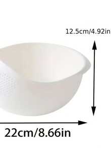 1 Pack Rice Washing Machine Filter Bowl, Plastic Filter Pan, Beans Peas Washing Filter Basket, Drain Sieve, Kitchen Cleaning Gadgets For Vegetables, Fruits, Pasta - Multicolor - View 6