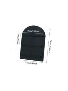 1 pieza Estante de almacenamiento de madera de estilo nórdico en tonos frescos, estante de almacenamiento de cosméticos estilo Ins, en color negro, blanco y gris con arco circular