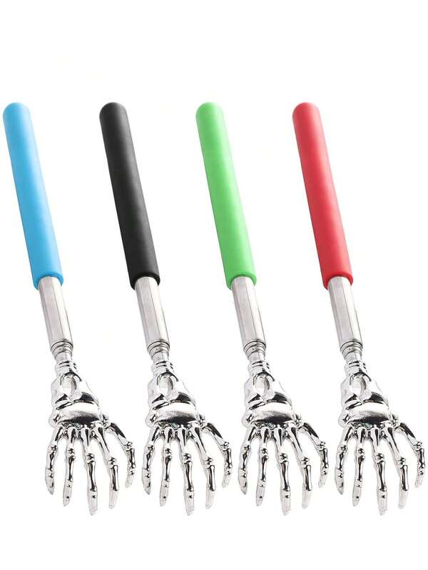 1pc Stainless Steel Extendable Back Scratcher, Self-Help Massager, Handy Itch Reliever