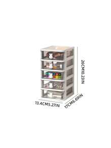 Stylish Multi-Layer Cosmetic Storage Box - Compact Plastic Makeup Organizer With Convenient Drawers, Odorless And Lightweight, Suitable For Jewelry And Beauty Essentials,For Holiday Beach, Bathroom Collection, Bedroom Collection, Large Capacity