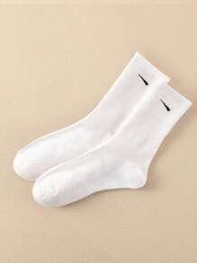 1 Pair /5 Pairs /6 Pairs Of Women's Casual Stockings, Simple, Comfortable And Breathable Everyday Wear Unisex Tube Socks